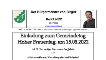 Gemeindezeitung Juli 2022